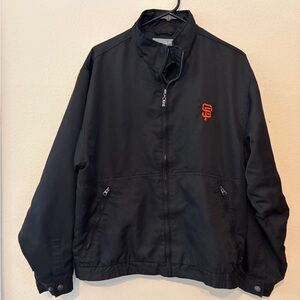 Black Jacket with Orange Logo